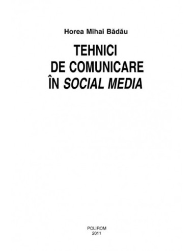 Tehnici de comunicare în social media