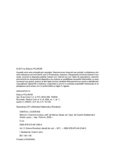 Memorii. Volumul II: Drama României...