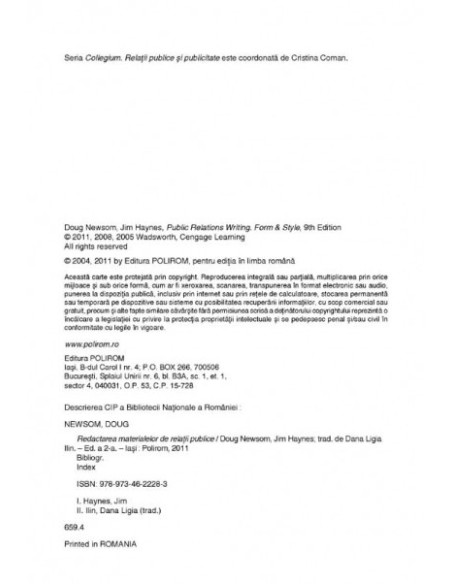 Redactarea materialelor de relaţii publice