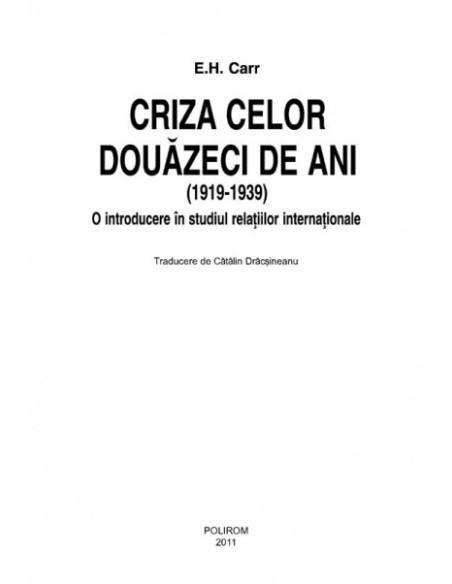 Criza celor douăzeci de ani (1919-1939)