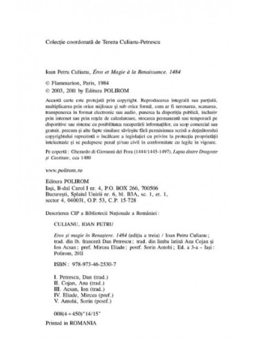 Eros şi magie în Renaştere. 1484