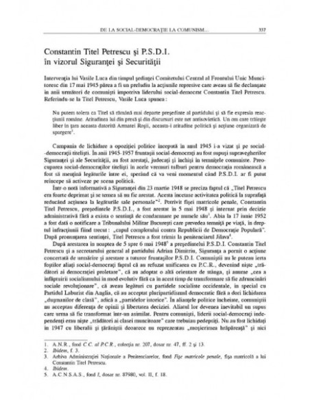 Represiune şi control social în România comunistă.