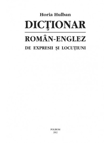 Dicționar român-englez de expresii și...