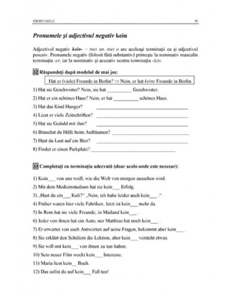 Limba germană. Exerciţii de gramatică şi vocabular