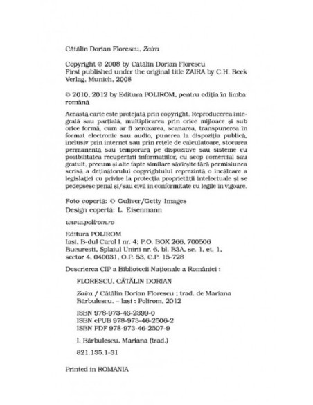 Zaira (ediția a II-a, de buzunar)