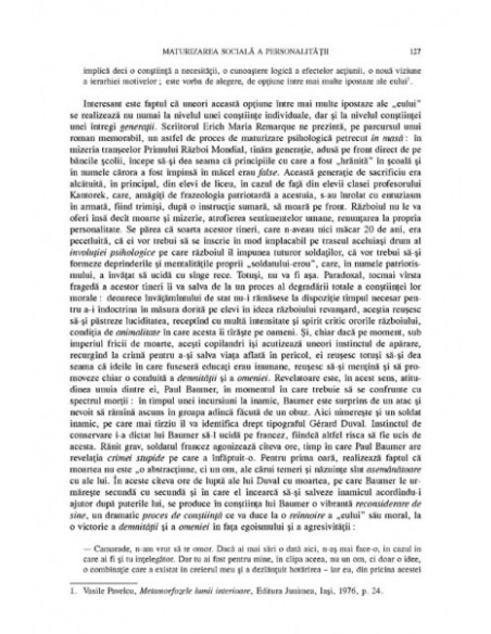 Maturizarea personalității