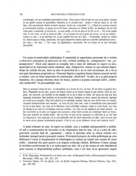 Maturizarea personalității