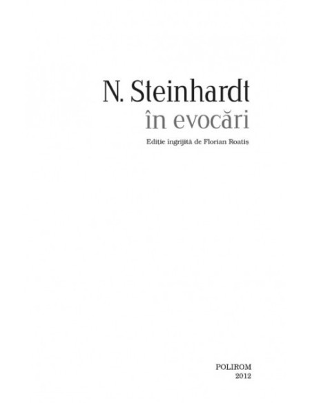 N. Steinhardt în evocari