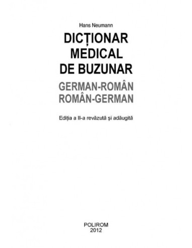 Dicționar medical de buzunar...