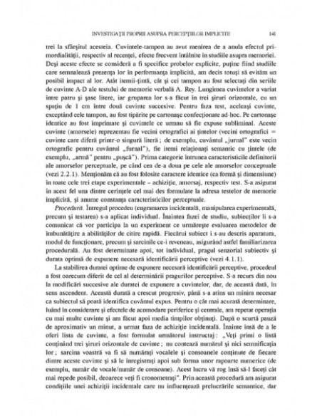 Inconștientul cognitiv: modele teoretice, suport experimental și aplicații (ediţia a II-a revăzută şi adăugită)
