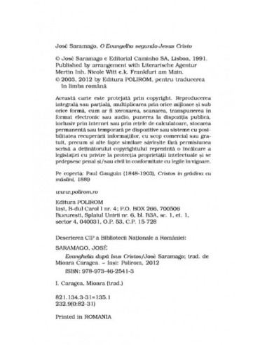 Evanghelia după Isus Cristos