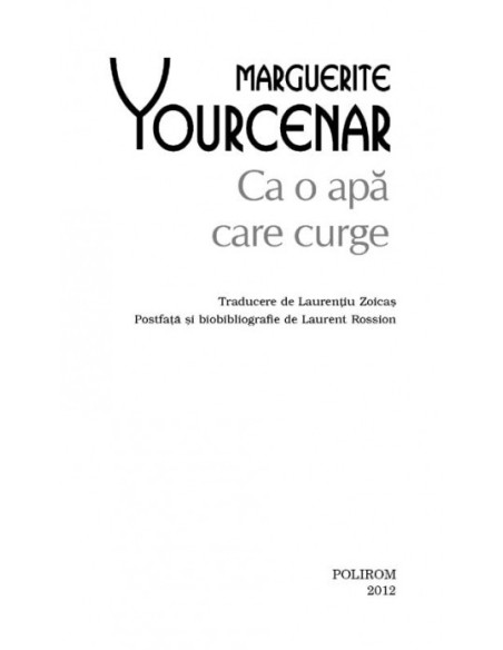 Ca o apă care curge (ediţie de buzunar)