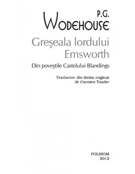 Greșeala lordului Emsworth