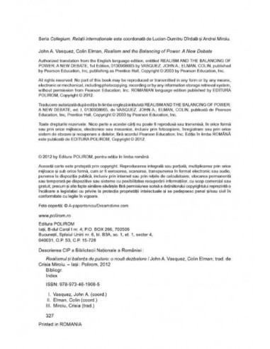 Realismul și balanța de putere