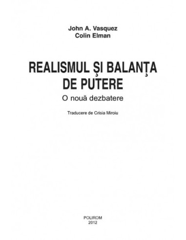 Realismul și balanța de putere