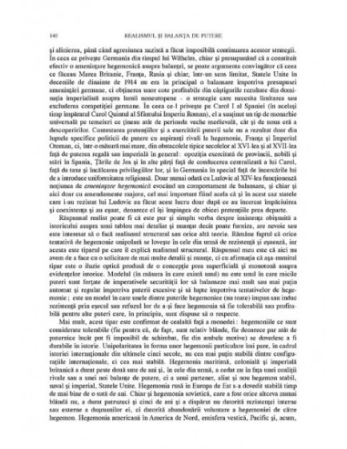 Realismul și balanța de putere