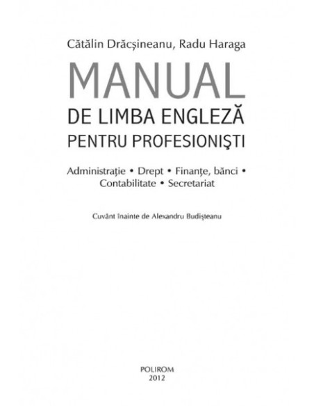 Manual de limba engleză pentru profesioniști