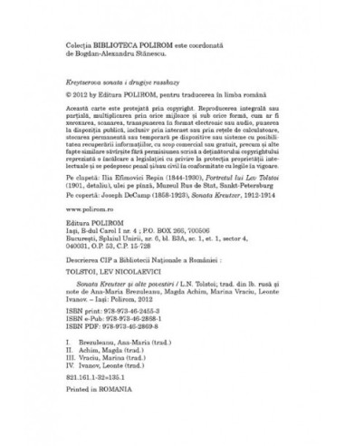 Sonata Kreutzer şi alte povestiri Sonata Kreutzer şi alte povestiri