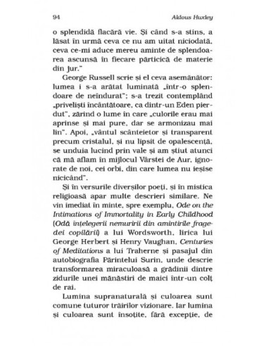 Porţile percepţiei. Raiul şi iadul