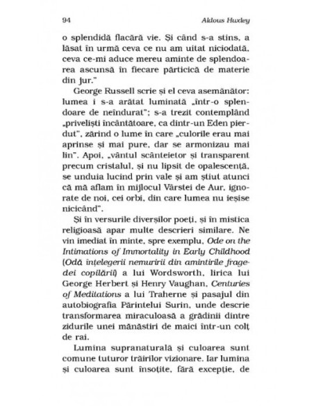 Porţile percepţiei. Raiul şi iadul