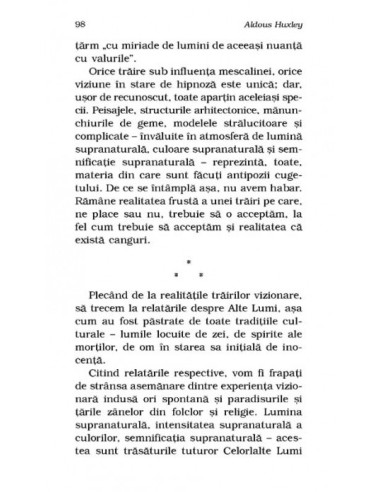 Porţile percepţiei. Raiul şi iadul