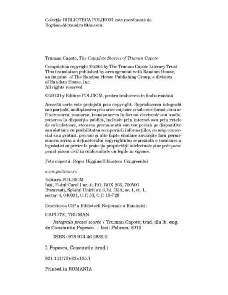 Integrala prozei scurte