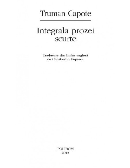 Integrala prozei scurte