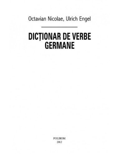 Dicționar de verbe germane