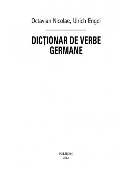 Dicționar de verbe germane