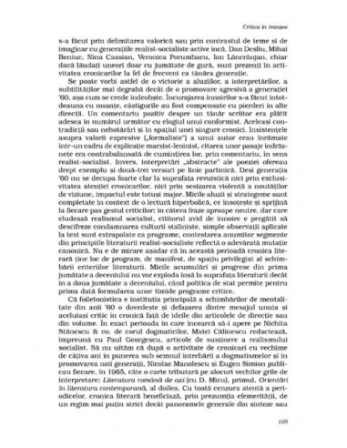 Critica în tranșee. De la realismul...