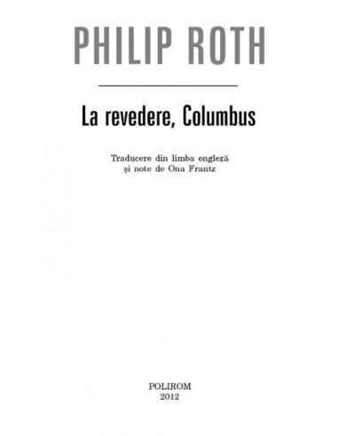 La revedere, Columbus