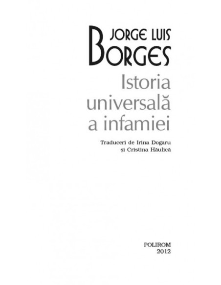 Istoria universală a infamiei (ediție de buzunar)