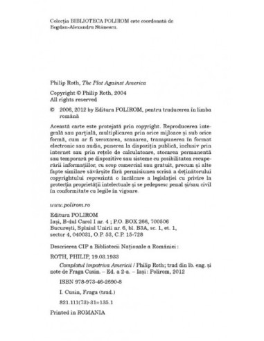 Complotul împotriva Americii Complotul împotriva Americii