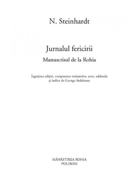 Jurnalul fericirii. Manuscrisul de la Rohia