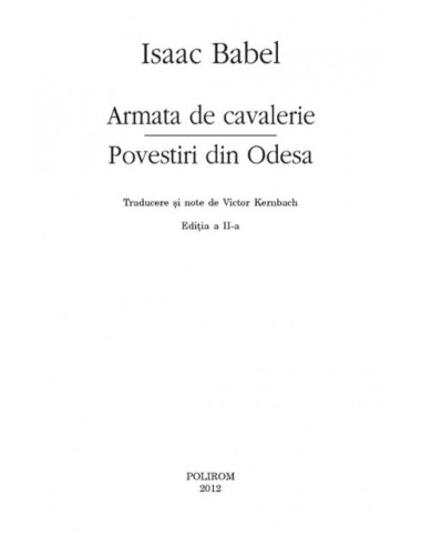 Armata de cavalerie. Povestiri din Odesa