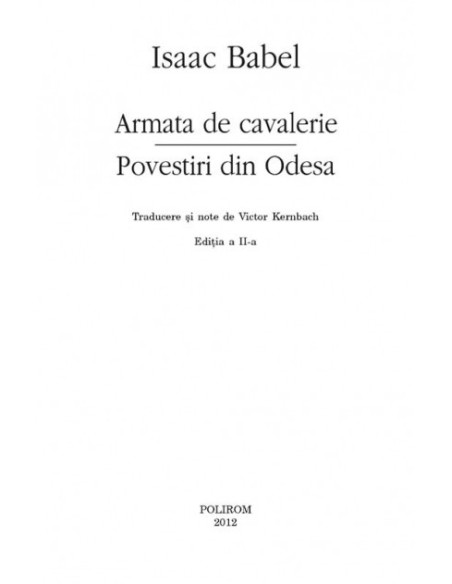Armata de cavalerie. Povestiri din Odesa