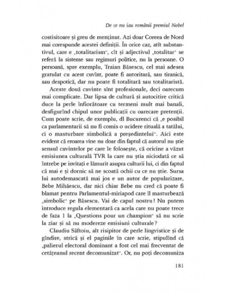 De ce nu iau românii premiul Nobel