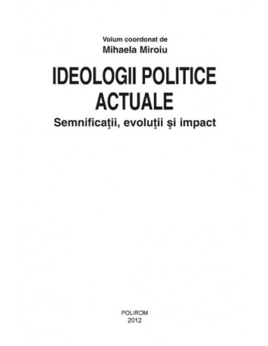 Ideologii politice actuale....