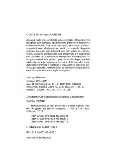 Metamorfoza şi alte povestiri