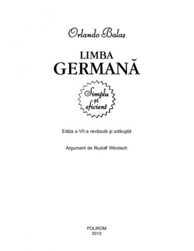 Limba germană. Simplu şi eficient Limba germană. Simplu şi eficient