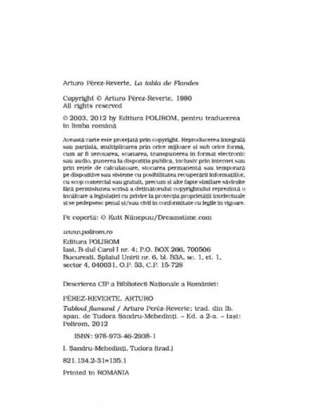 Tabloul flamand (ediţie de buzunar)