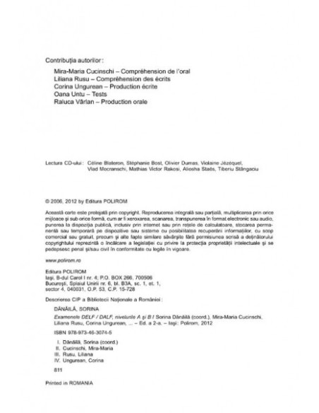 Examenele DELF/DALF, nivelurile A şi B