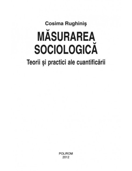Măsurarea sociologică: Teorii și practici ale cuantificării