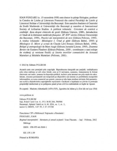 Regimul interpretării: literatura și sensul acțiunii