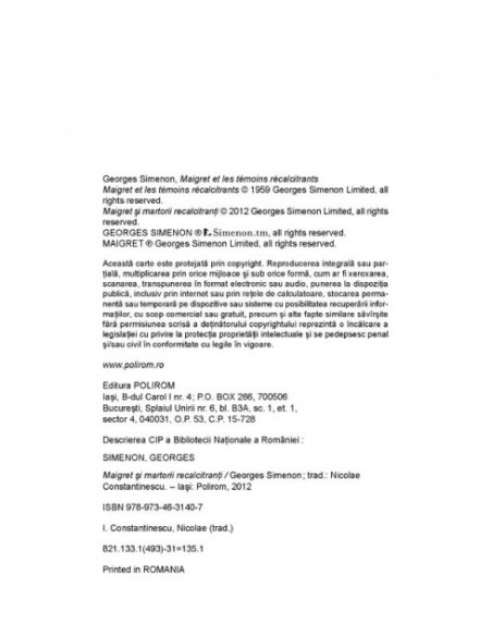 Maigret și martorii recalcitranți