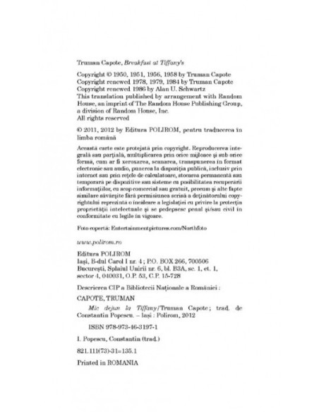 Mic dejun la Tiffany