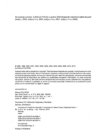 Incursiune în medicina naturistă