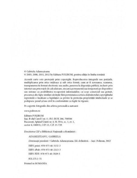 Dimineaţă pierdută