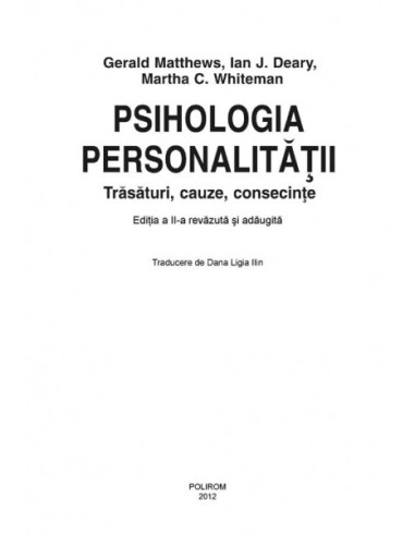 Psihologia personalității. Trăsături,... Psihologia personalității. Trăsături,...