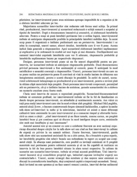 Redactarea materialelor pentru televiziune, radio și noile media